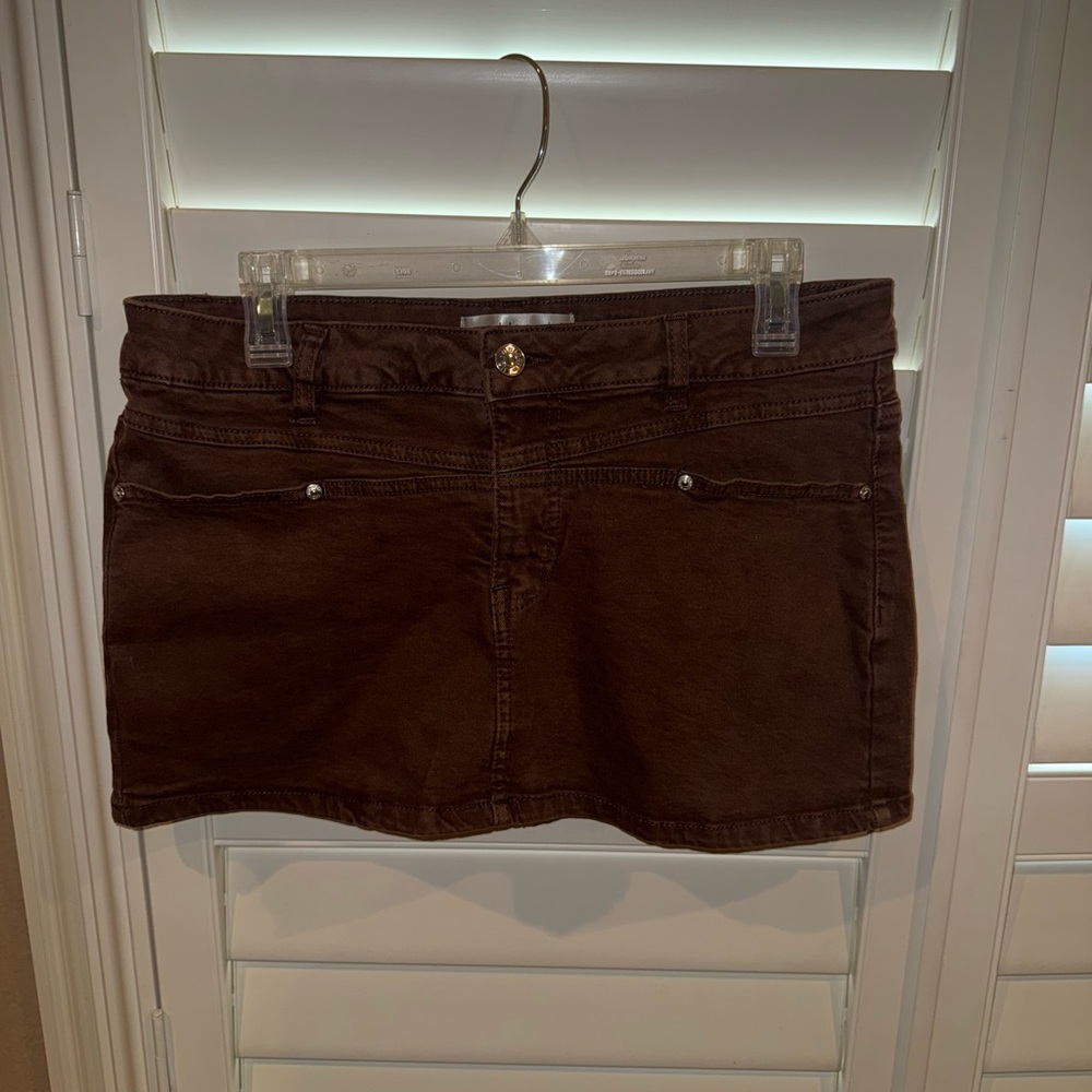 Madden Girl Chocolate Mini Skirt